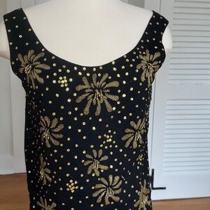 Vintage 60s Black Sleeveless Top
